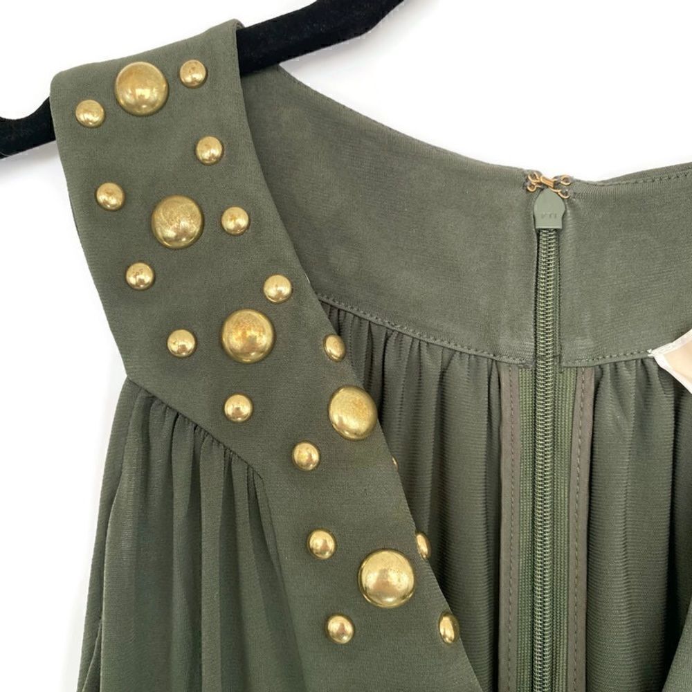 Michael Kors Gold Studded Dress Green XS - Picture 15 of 16